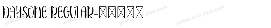 DaysOne Regular字体转换
